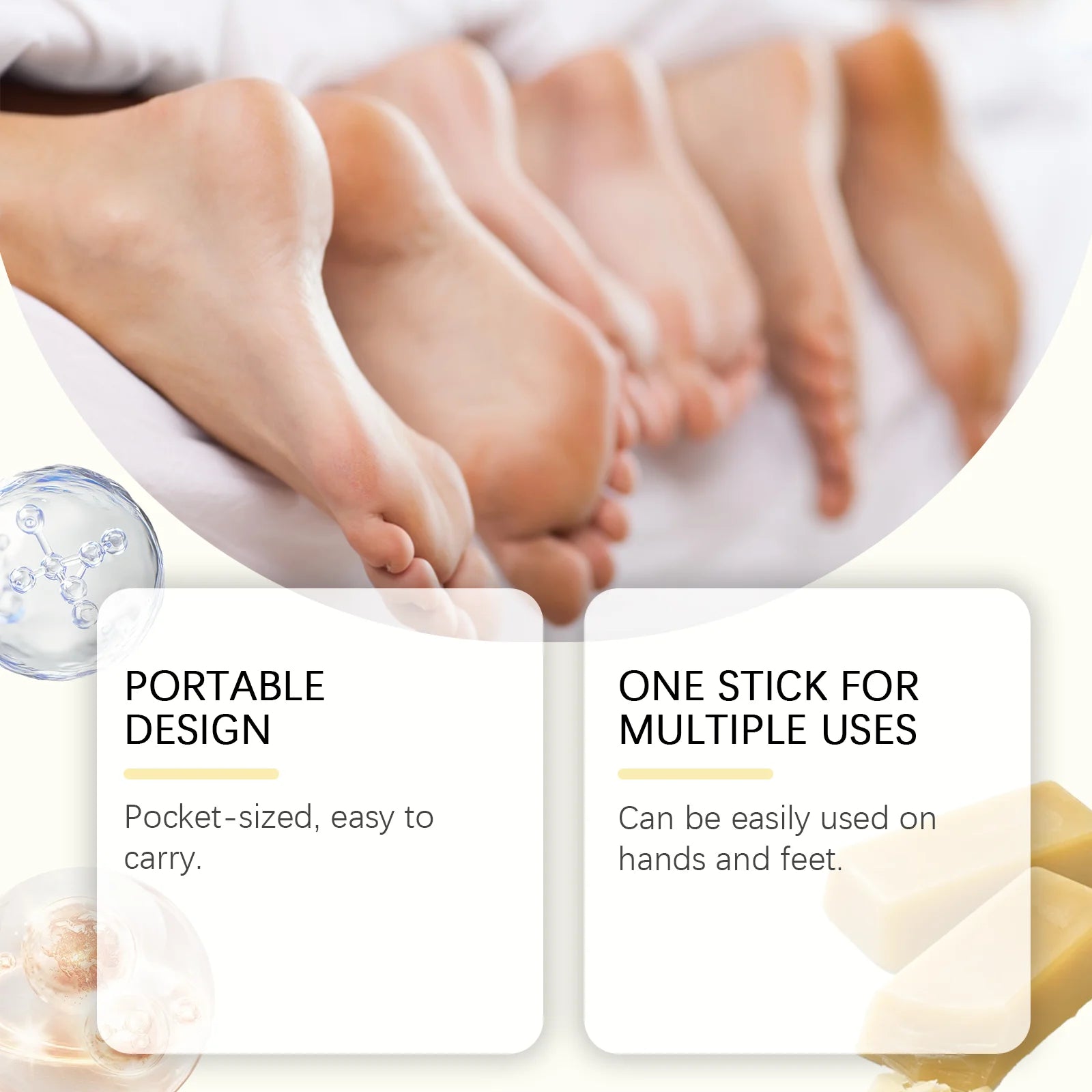 Lanolin Hand Foot Stick For Dry Cracked Rough Skin Gentle Moisturizing Nourishing Anti Crack Preventing Your Feet From Cracking Peaceful Pleasures Health and Wellness