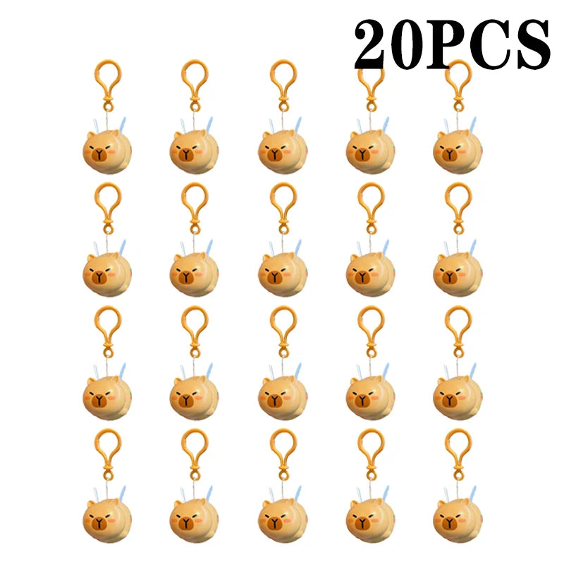 Capybara Pull String Flying Keychain Bag Charm Toy | 1–20 PCS