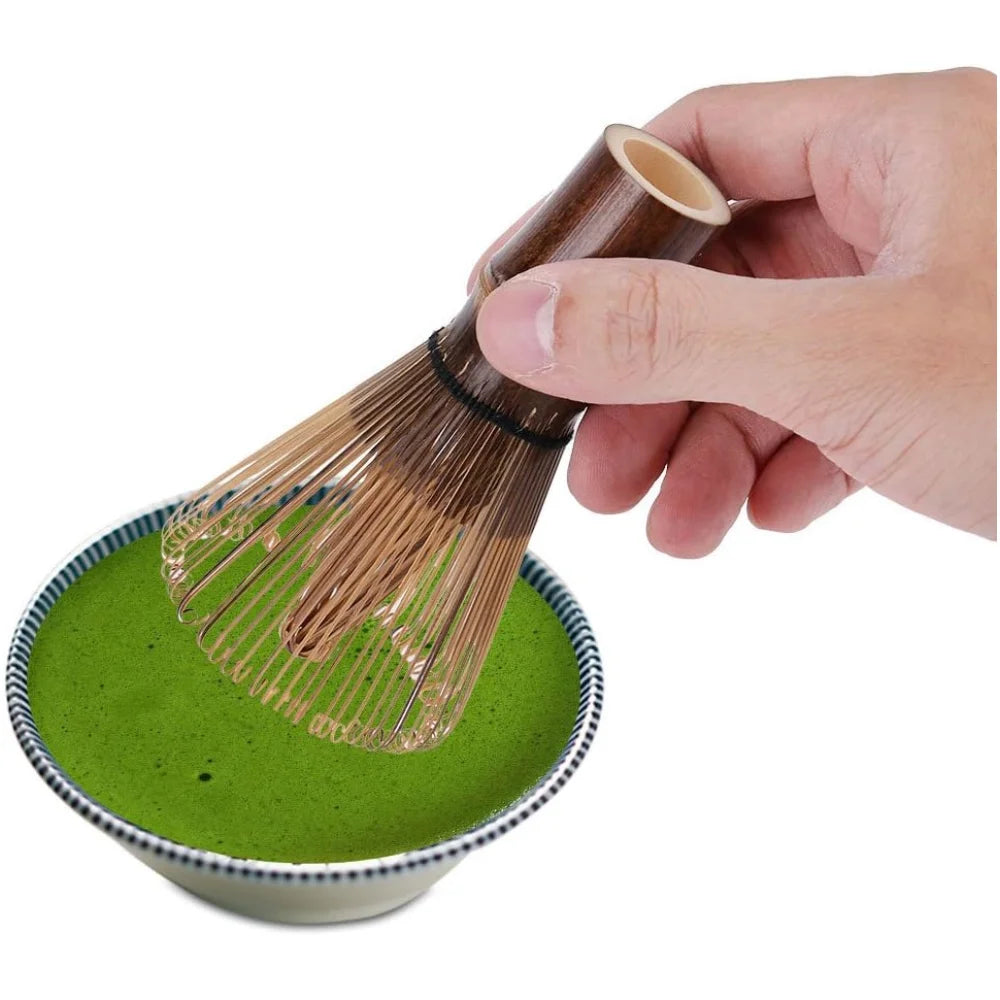 Bamboo Matcha Whisk, Handcrafted Organic Traditional Japanese Chasen, Matcha Stirrer Wisk Mixer Brush for Green Tea, Coffee Peaceful Pleasures Health and Wellness
