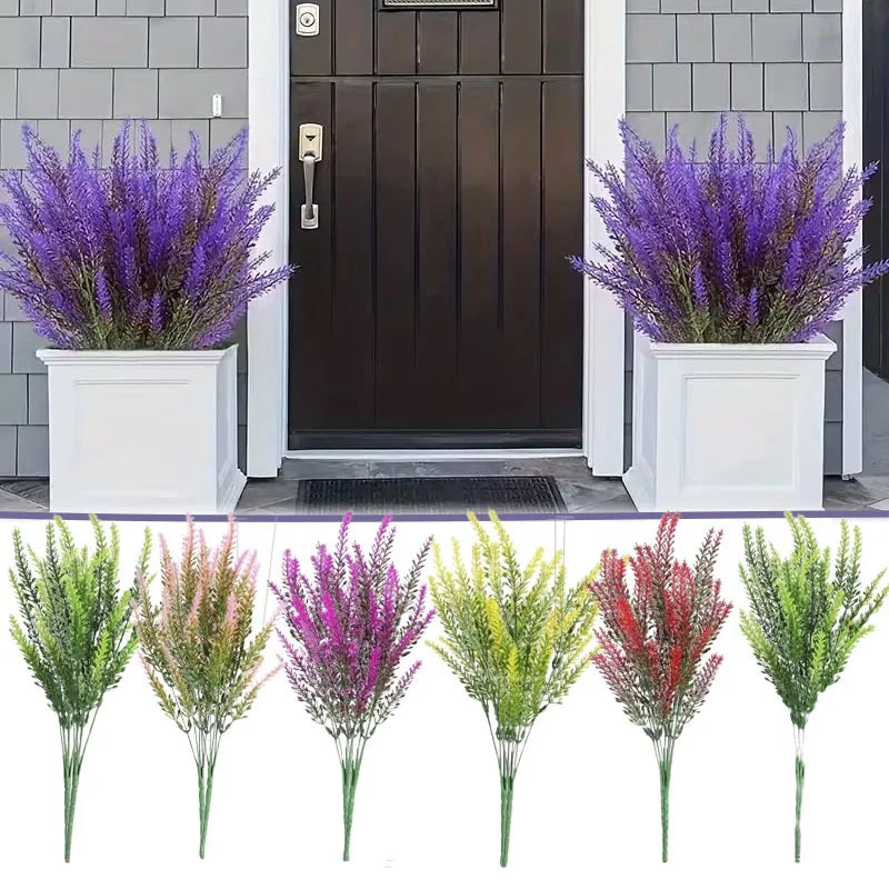 38cm Artificial Lavender Bunch – Silk Fake Flowers for Home & Wedding