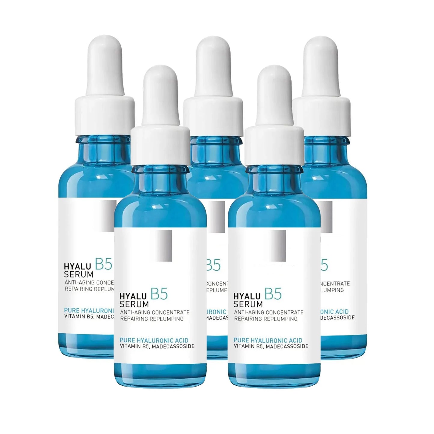 1/3/5pcs B5 Shrink Pores Serum Pure Hyaluronic Acid Lifting Firming Fine Lines Reduce Lightening Dark Circle 30ML Hyalu Essence Peaceful Pleasures Health and Wellness 5pcs