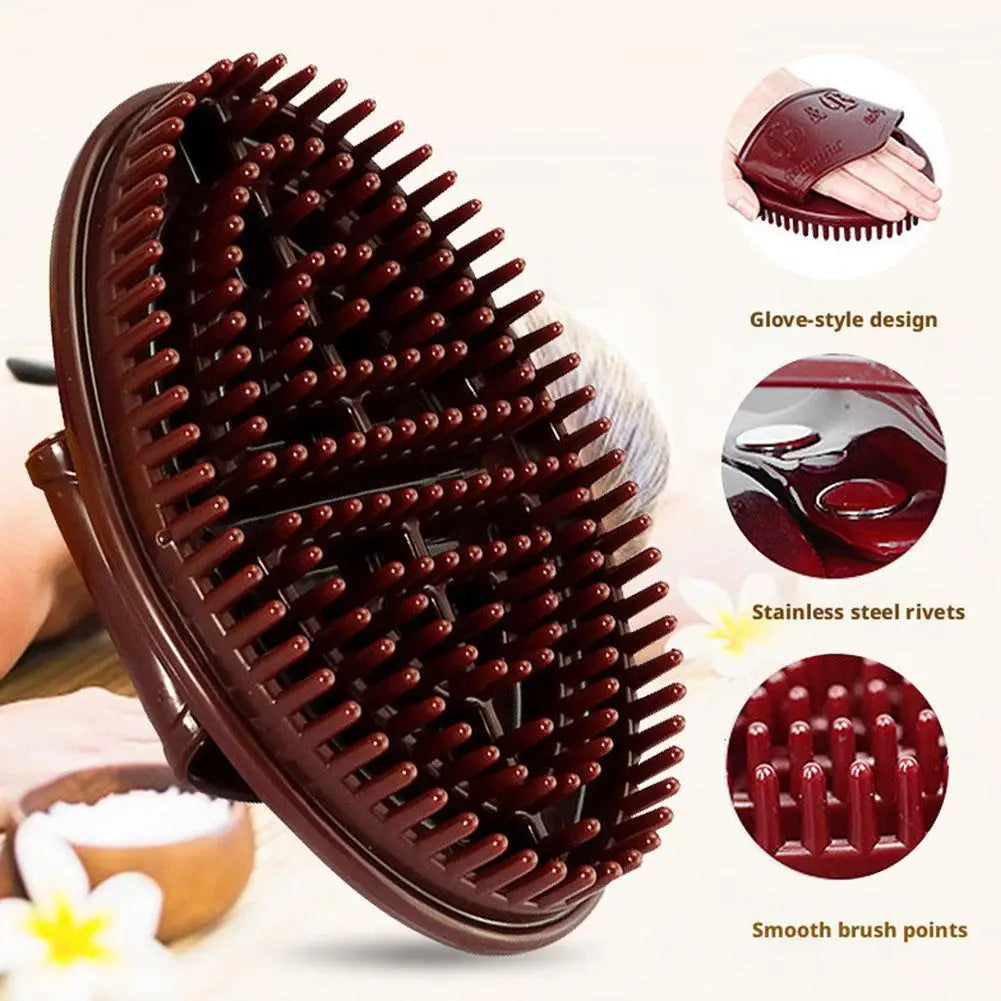Handheld Silicone Meridian Massage Brush – Body & Leg Scraping