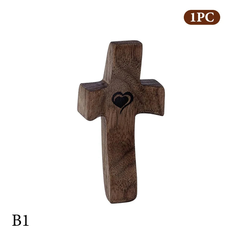 Wooden Handheld Prayer Cross | Fidget & Stress Relief Gift