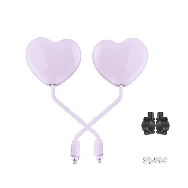 Heart Shaped HD Convex Rearview Mirror for Electric Cars – Pair