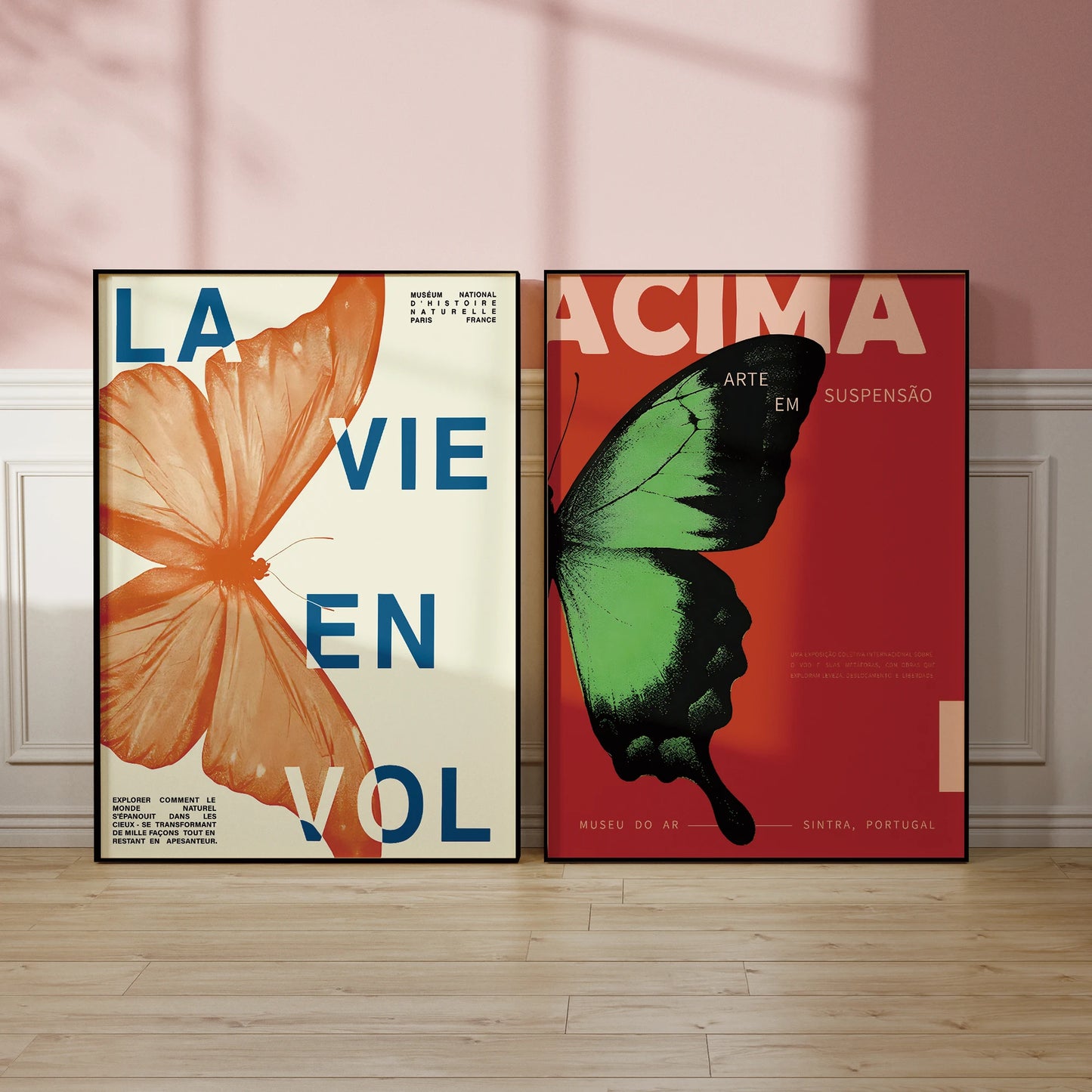 Mid Century Modern Butterfly Canvas Wall Art Print | Home Décor