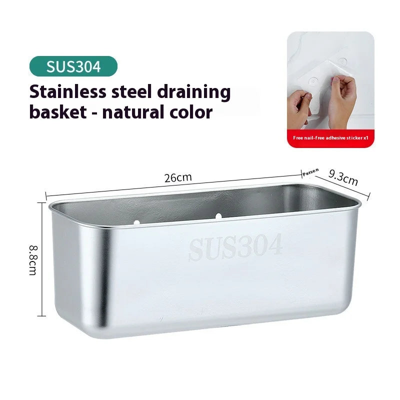 304 Stainless Steel Kitchen Sink Asphalt Basket Dishwasher Dishwasher Water Pool Hanging Garbage Filter Rack Filter Storage Rack Peaceful Pleasures Health and Wellness