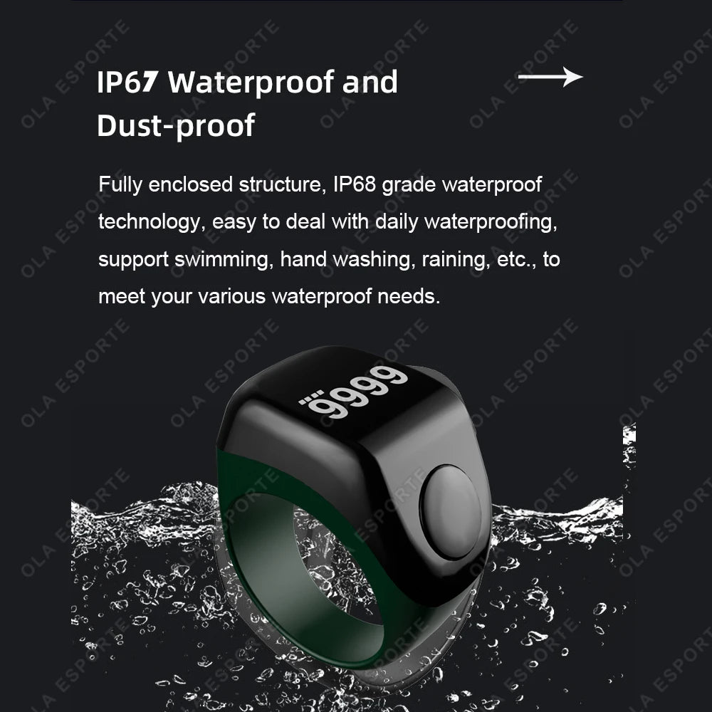 Smart APP Ring Counter Portable Digital Display Counter Bluetooth Counting Ring Time Vibration Reminder Wearable Tally Counters Peaceful Pleasures Health and Wellness