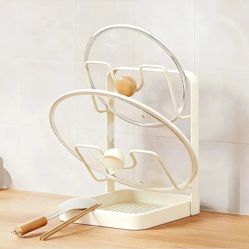 Kitchen Counter Organizer – Pot Lid, Cutting Board & Plate Rack