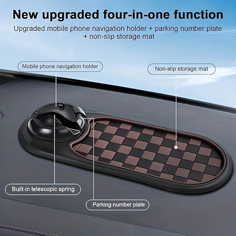 1-Piece Car Parking Sign Anti-Slip Mat, Mobile Phone Car Mount, Parking Sign, Car Navigation Anti-Slip Mat, In-Car Dashboard Multifunctional Support and Fixing, Essential Car Accessory Peaceful Pleasures Health and Wellness