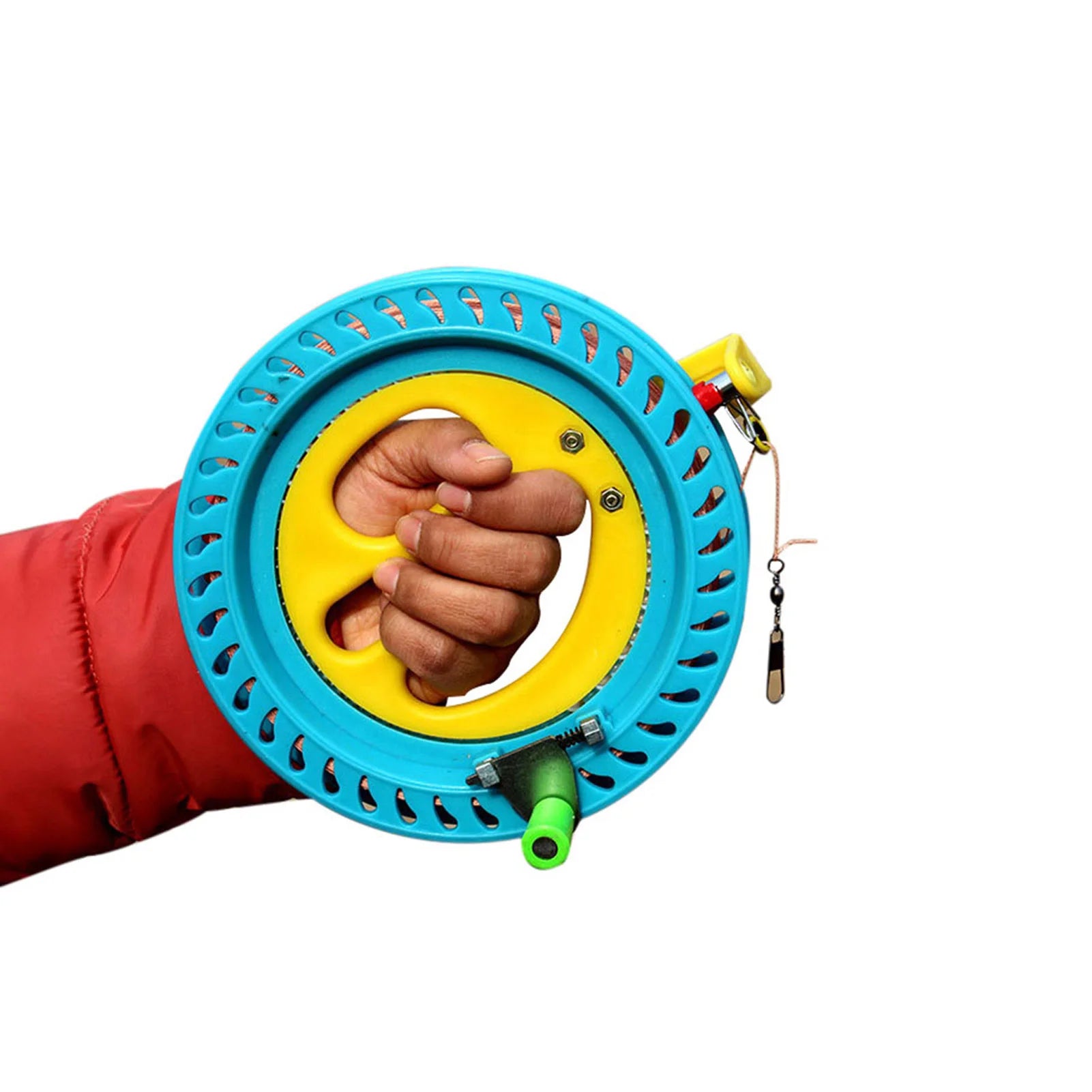 Grip Outdoor Kite String Reel Double Handle Wrapped Kite Wheel Smooth Rotation Ball Bearing Tool Peaceful Pleasures Health and Wellness 18cm With 200m Wire
