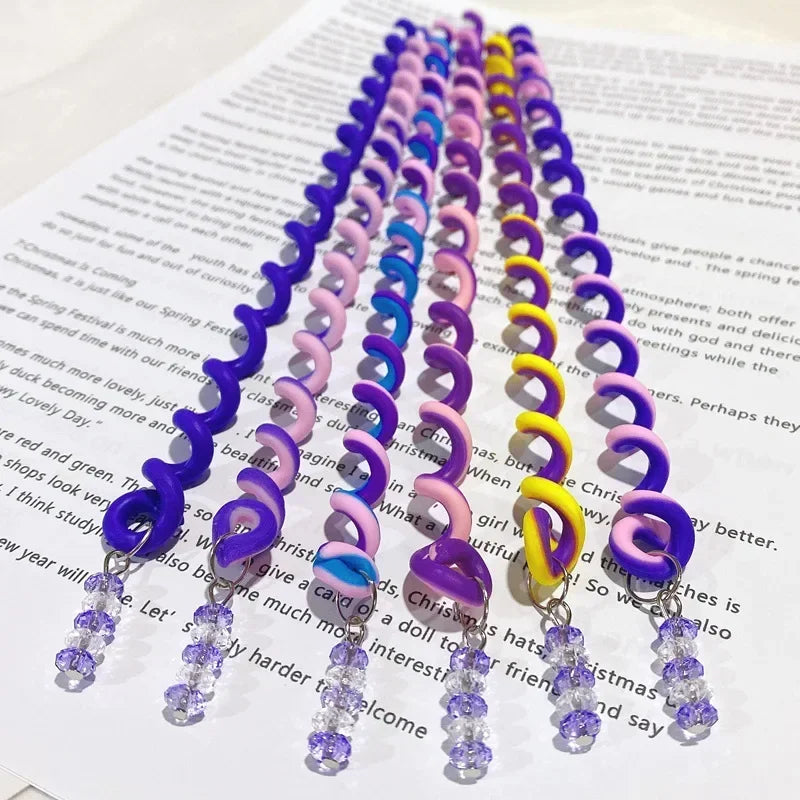 6PCS/lot Rainbow Color Headband Cute Girls Hair Band Crystal Long Elastic Hair Bands Headwear Hair Accessories Random Color Peaceful Pleasures Health and Wellness 3