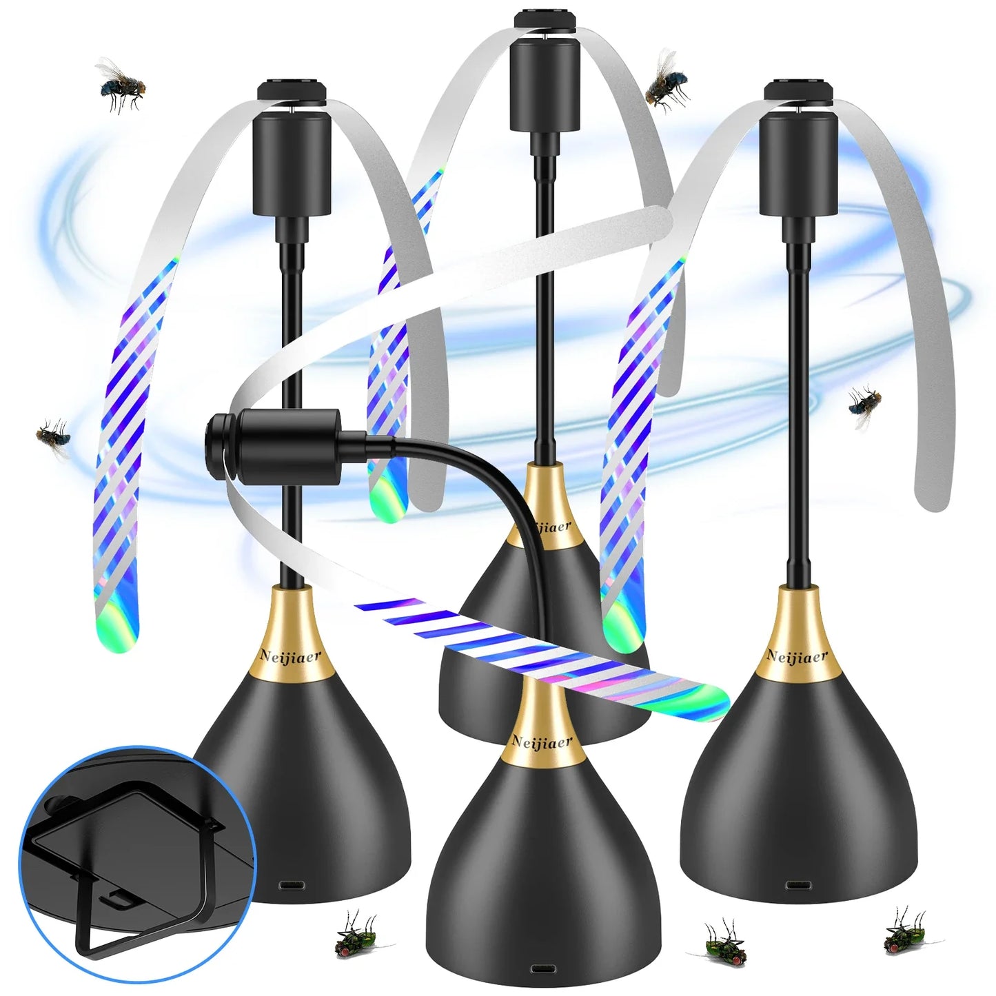 Fly Repellent Table Fan – Soft Blades, USB & Battery Powered