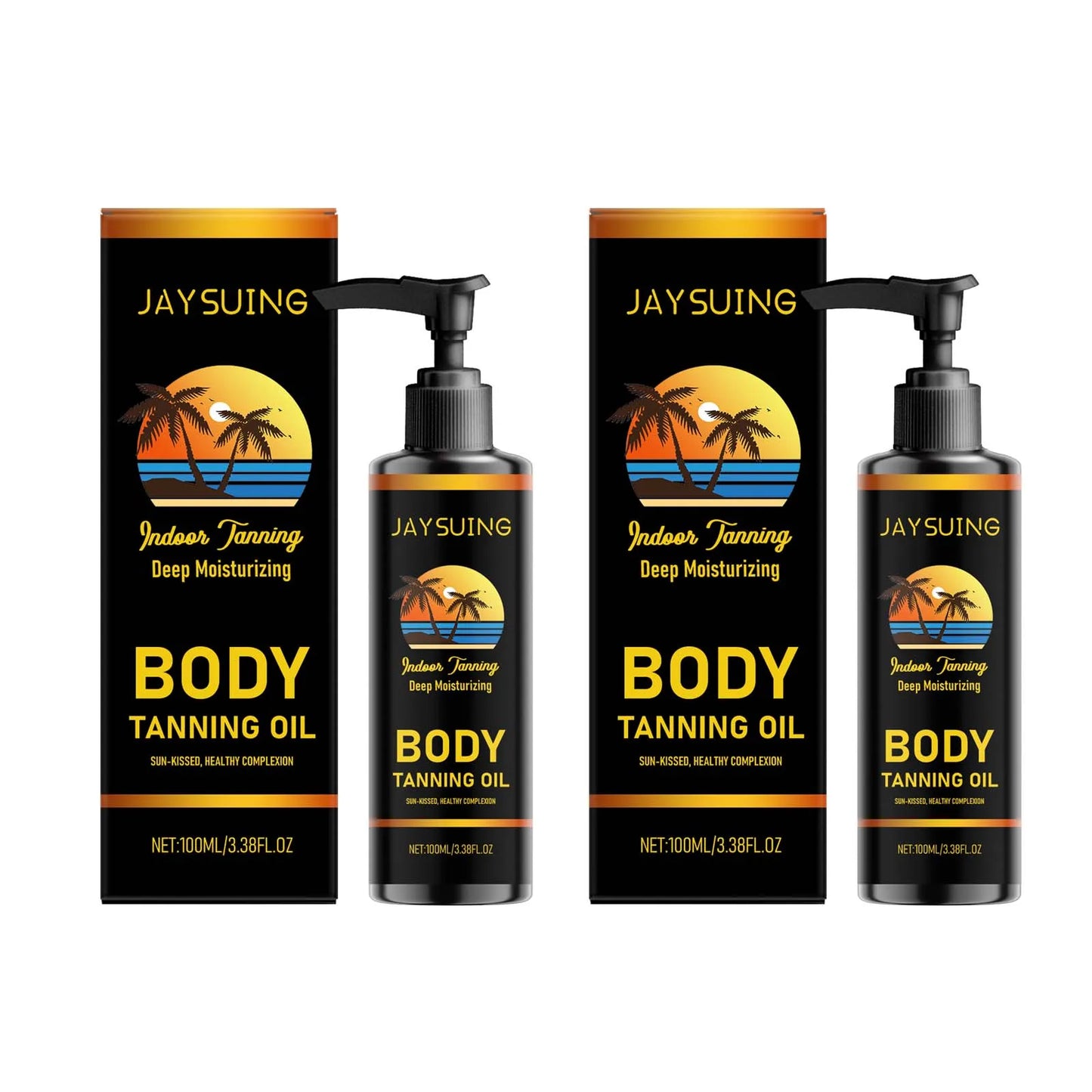 Self Tanning Body Oil – Sunless Bronzer & Moisturizer Peaceful Pleasures Health and Wellness 2 x 100ml Boxed