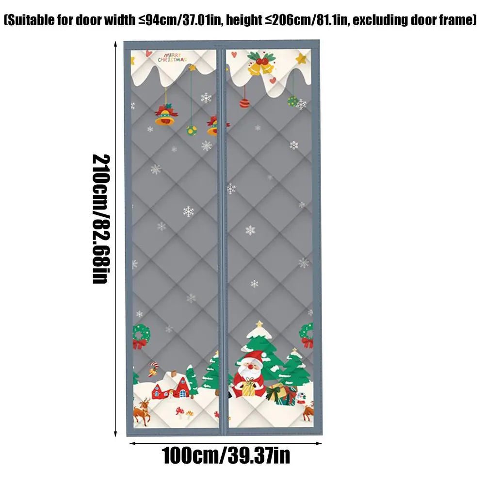 Insulated Magnetic Door Curtain – Thermal Windproof Blackout Cover