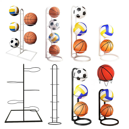 Heavy Duty Steel Multi-Sport Ball Rack Stand – 2/3/4-Tier Sports Ball Storage Rack Peaceful Pleasures Health and Wellness