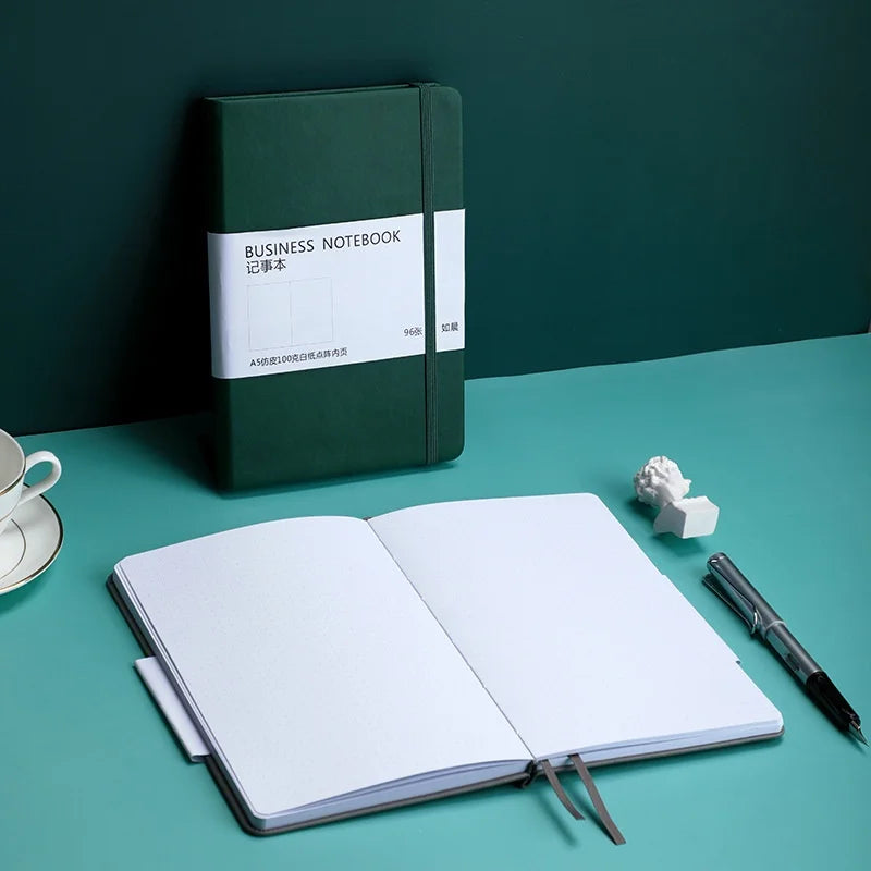 A5 Notebook 192 Pages Classic Journal Dotted Paper Hard Cover