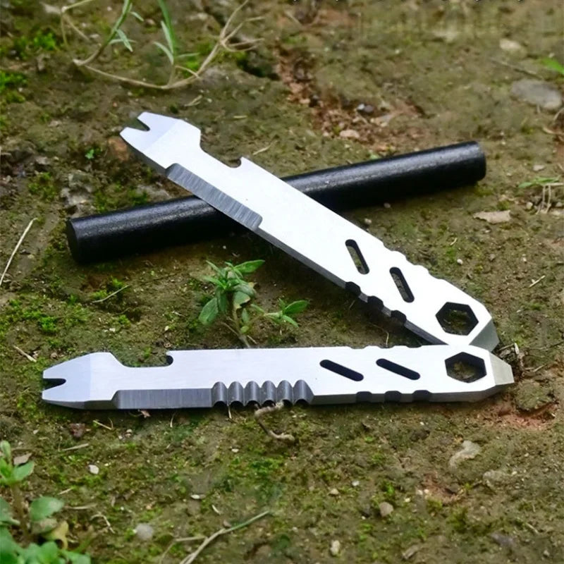 Mini Stainless Steel Multi-Tool Crowbar | Camping Survival EDC Camping Multi-Tool Peaceful Pleasures Health and Wellness