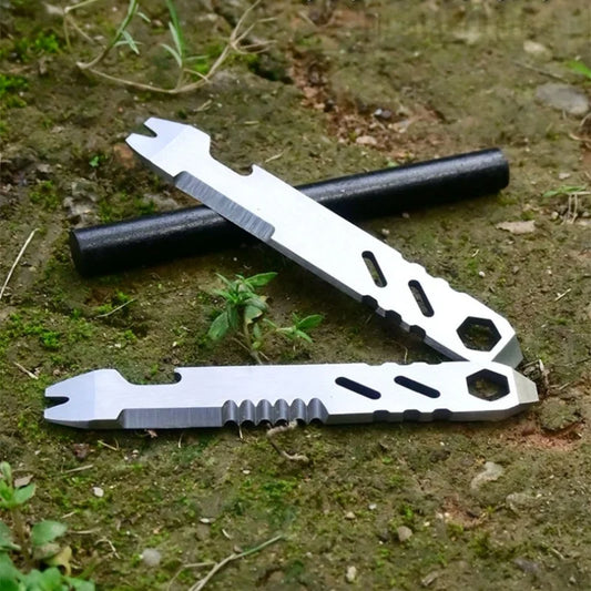 Mini Stainless Steel Multi-Tool Crowbar | Camping Survival EDC Camping Multi-Tool Peaceful Pleasures Health and Wellness
