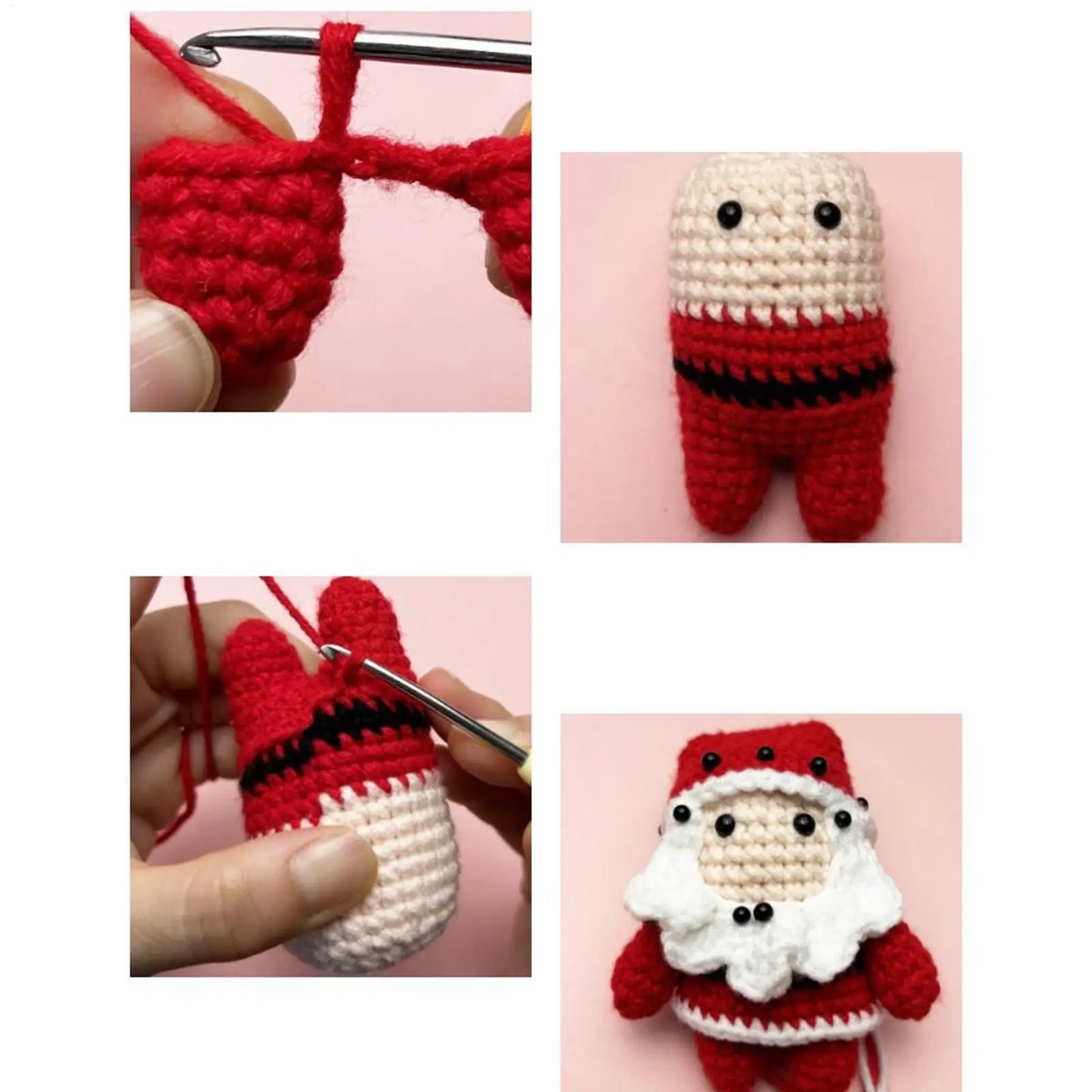 Christmas Crochet Kit for Adults & Beginners – DIY Doll Set