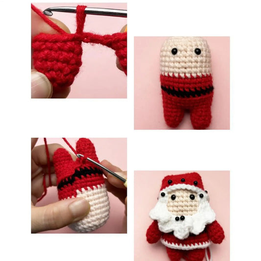 Christmas Crochet Kit for Adults & Beginners – DIY Doll Set Crochet Craft Kit Peaceful Pleasures Health and Wellness China Mainland