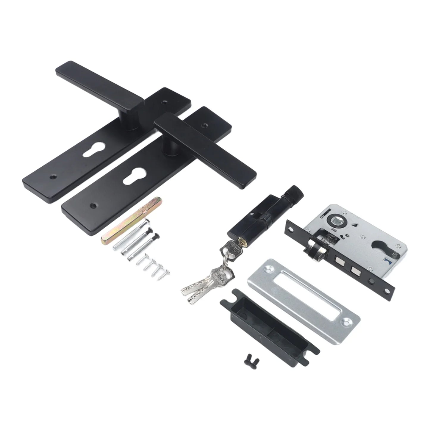 Door Handle Lock Silent Bearing Key Stylish Easily Use Home Bedroom