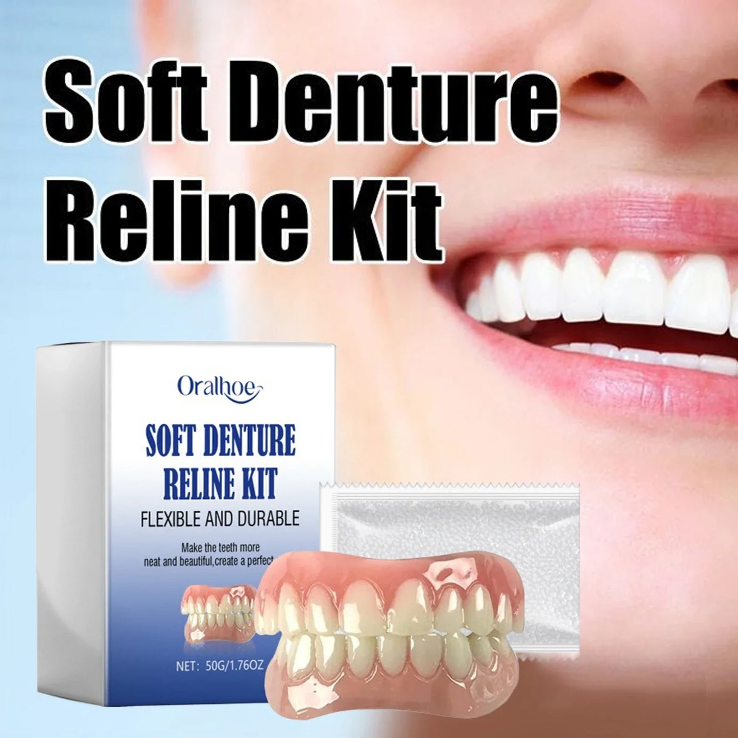 Oralhoe Soft Denture Reline Kit – Temporary Cosmetic Braces