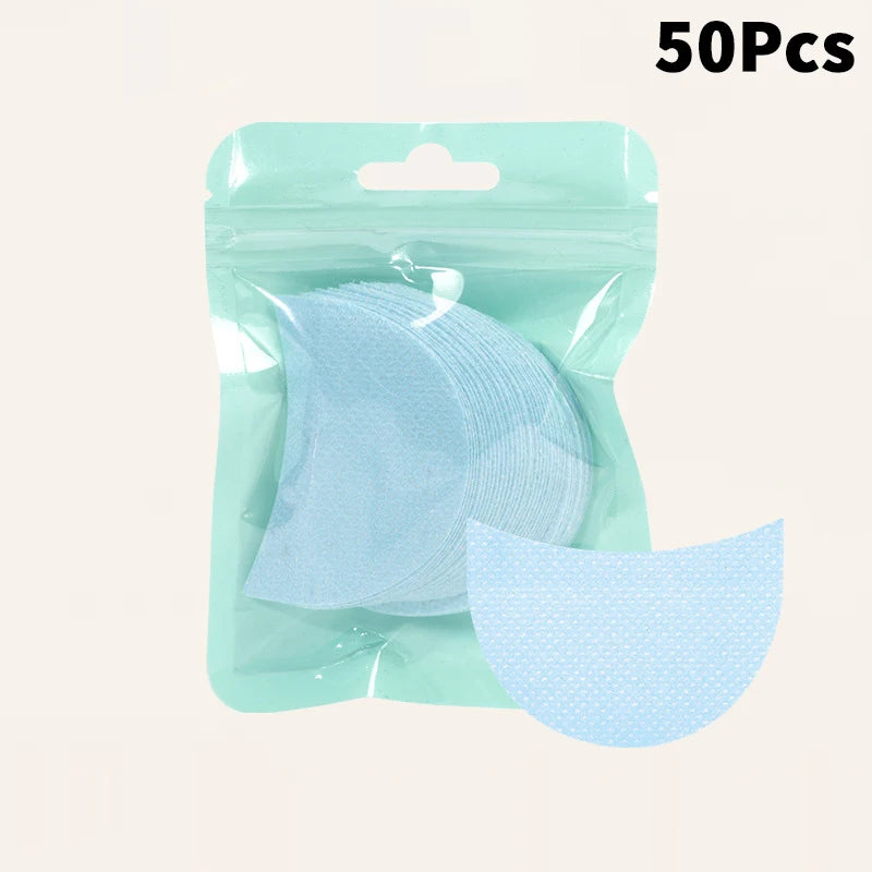 40/50Pcs Disposable Cotton Eyelashes Patch Sticker For Removing False Lash Eye Pads Patch Eyelash Extension Pad Women Makeup Peaceful Pleasures Health and Wellness 50Pcs Blue