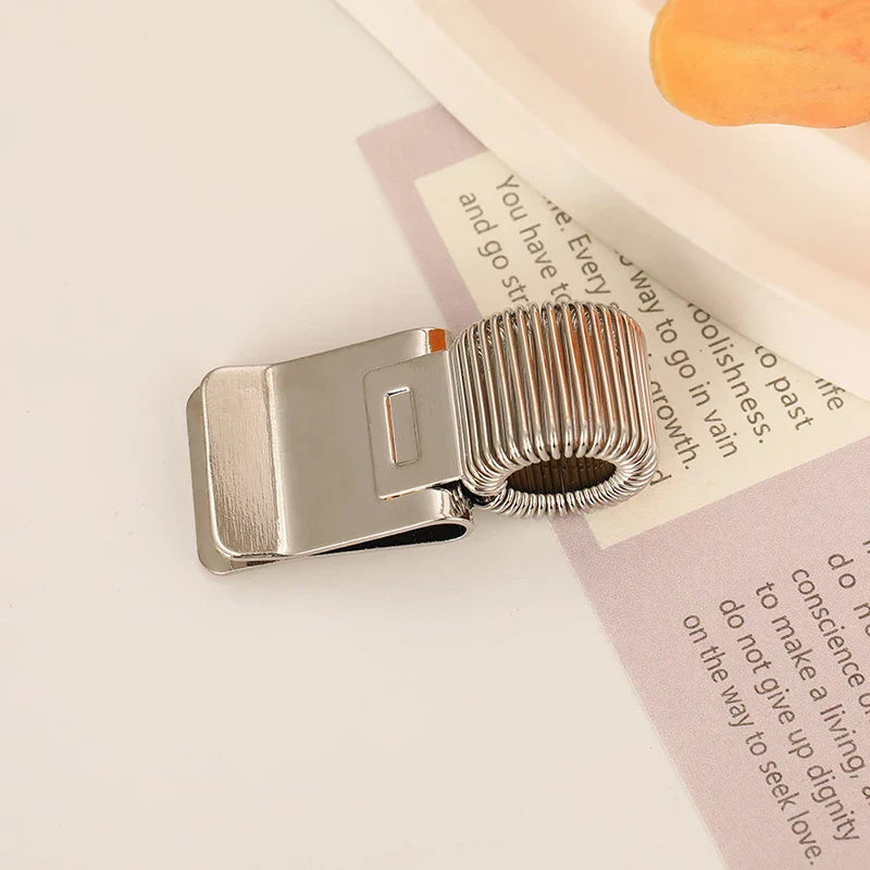 Metal Spring Pen Clip – Gold Retro Notebook Pen Holder