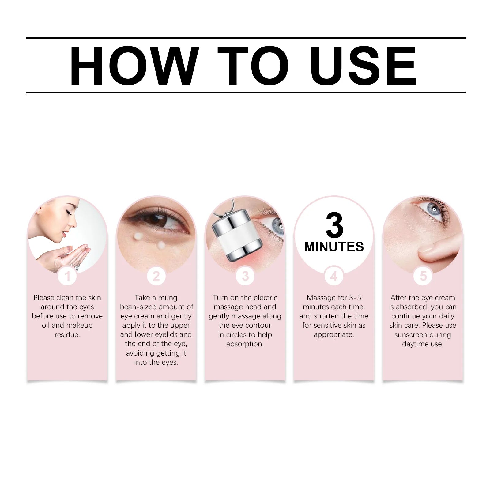 Electric Firming Eye Cream Accelerate Absorption Moisturize Skin Fade Dark Circles Reduce Crow's Feet Automatic Roller Eye Serum Peaceful Pleasures Health and Wellness