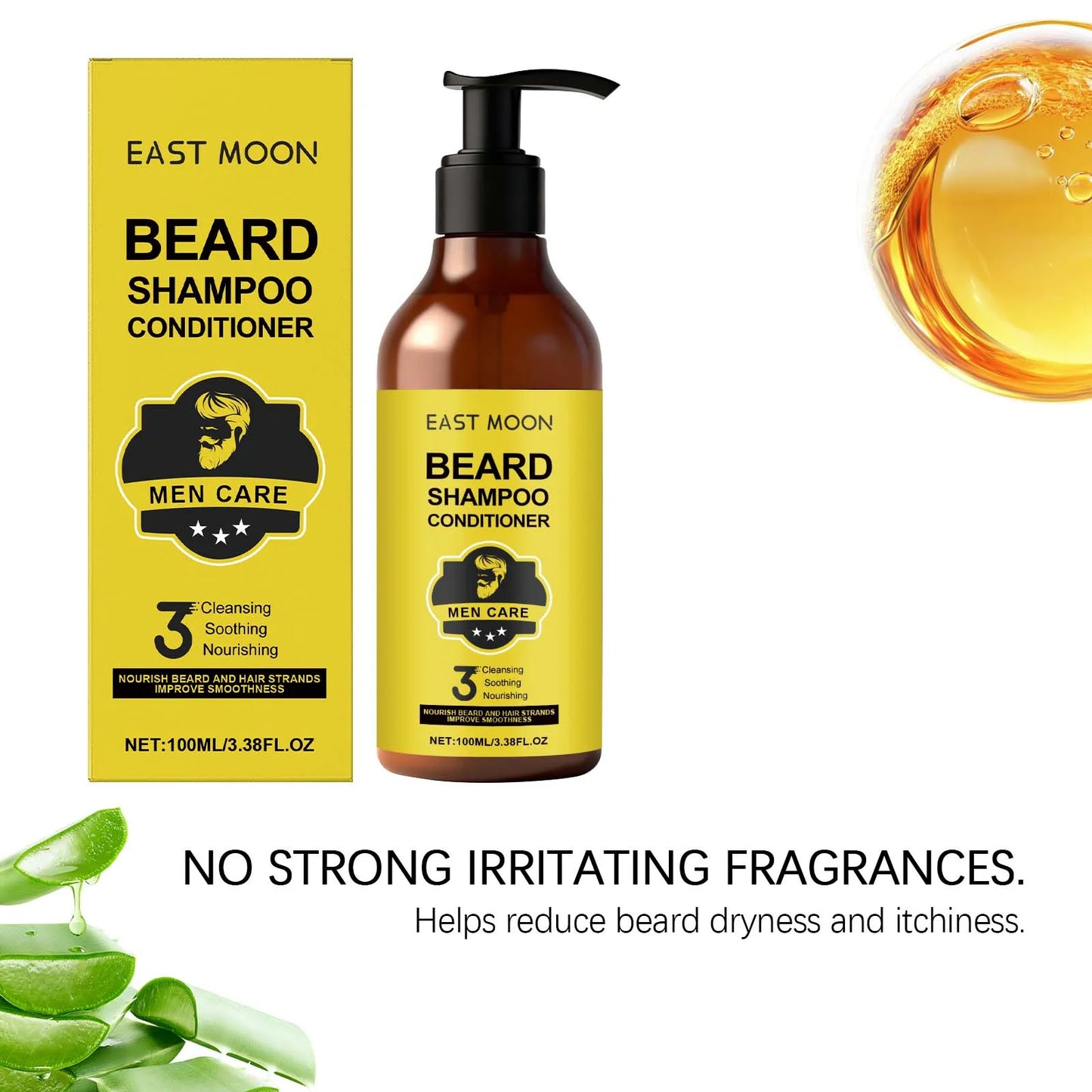 East Moon 2-in-1 Beard Shampoo & Conditioner for Men 100ml