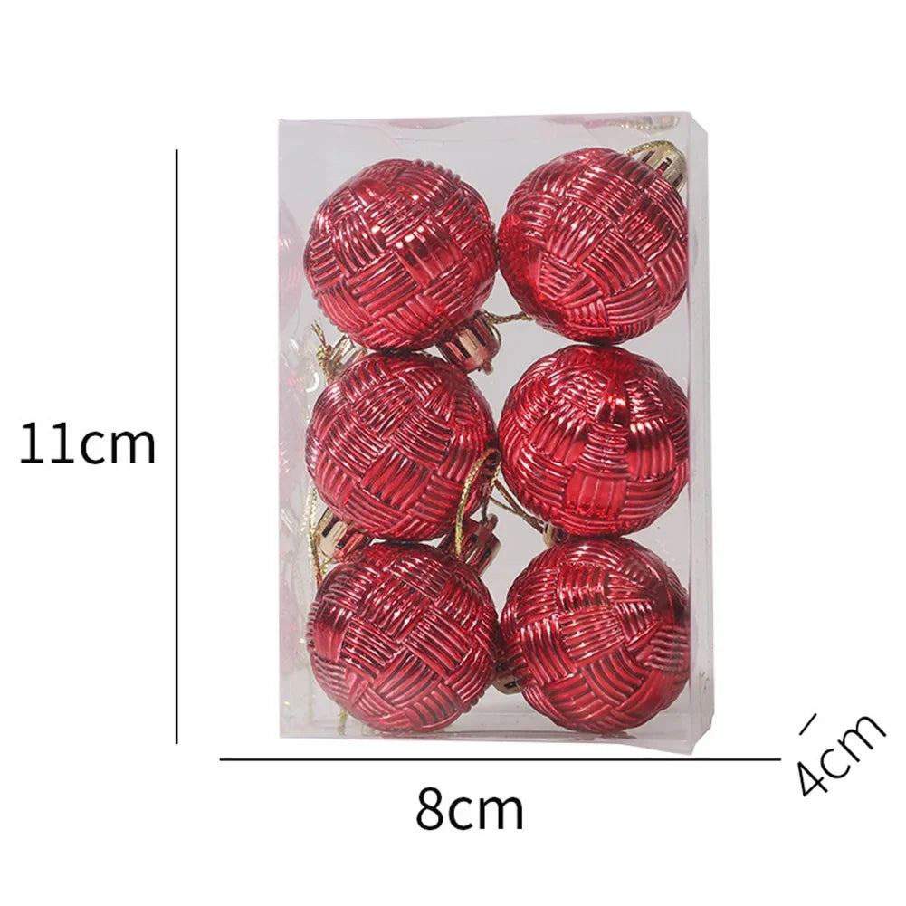 Shatterproof Christmas Ball Ornaments – 6 Pack, 4cm Baubles