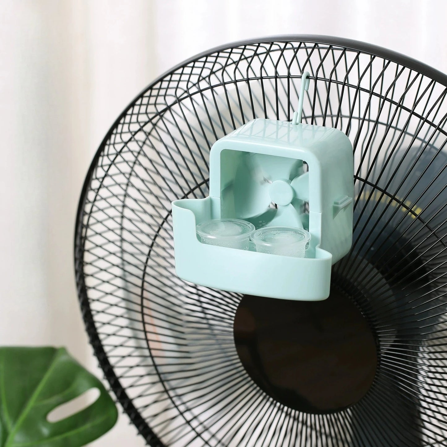 Hanging Ice Cooling Device for Stand Fan – No-Drill Mist