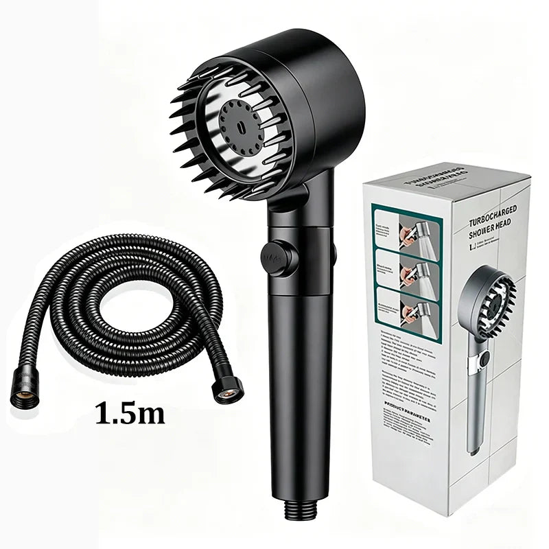 3-Mode High Pressure Filter Shower Head | One-Click Stop