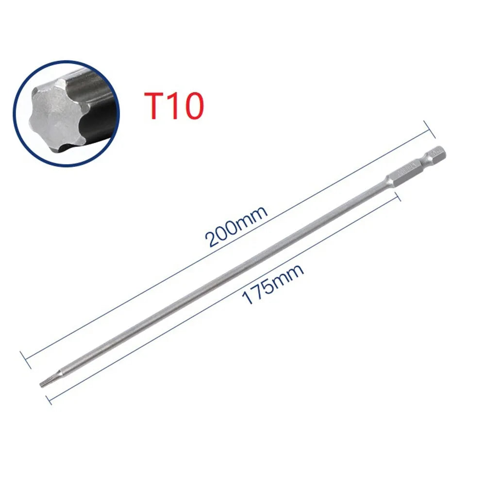 Extended Screwdriver Bit 1 4 Magnetic Torx Alloy Steel T10 T15 T20