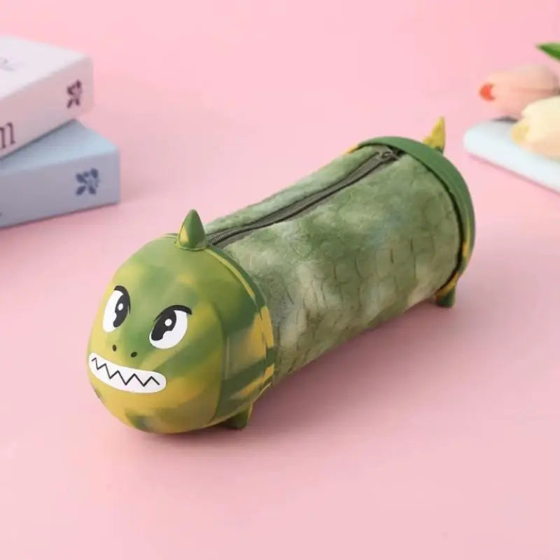 Cute Cartoon Plush Pencil Case – Large Capacity Storage Bag