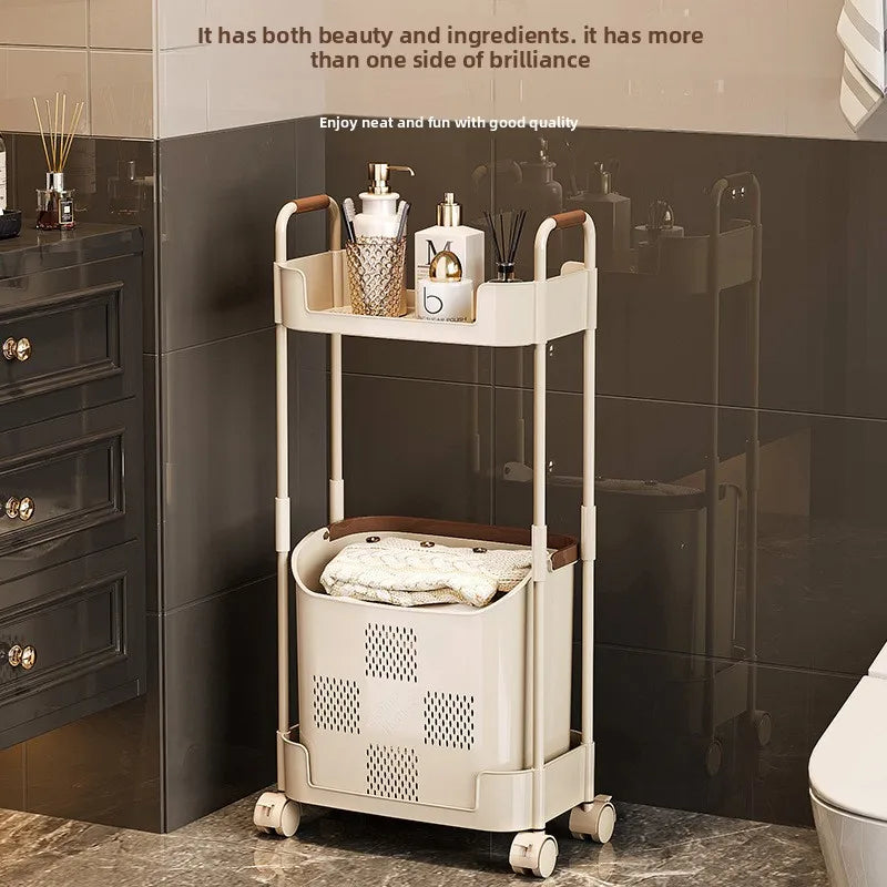 Multi-Functional Laundry Hamper for Home - Large Movable Clothes Basket with Storage Shelf, Bathroom Organizer & Sorting Rack Peaceful Pleasures Health and Wellness