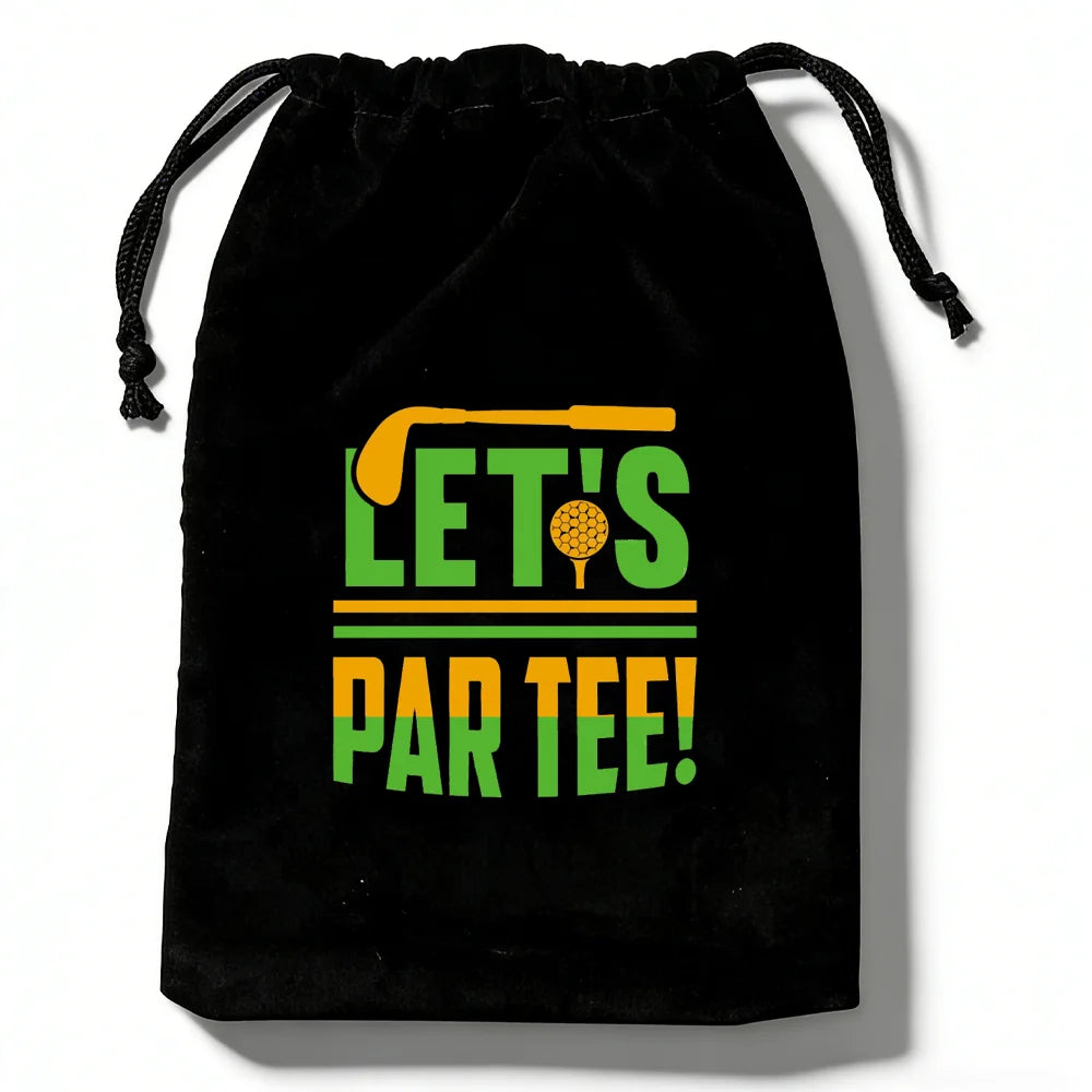 5-Pack Golf Velvet Drawstring Gift Bags 5x7" | Party Favors