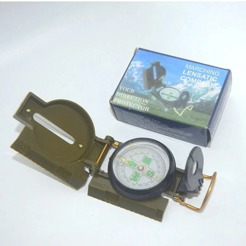 Waterproof High Precision Compass Outdoor Gadget Sports Hiking Mountaineering Professional Military Army Metal Sight Peaceful Pleasures Health and Wellness
