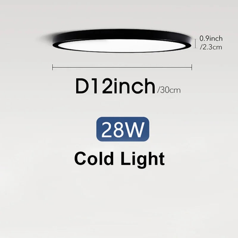 Ultra-Thin 24/28W Dimmable LED Ceiling Light | Modern Flush Mount