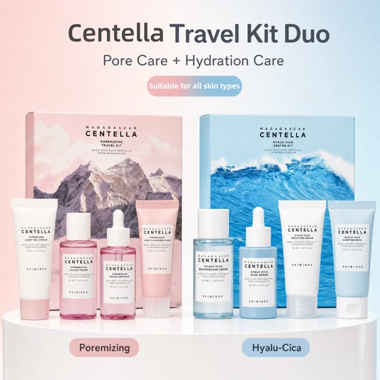 SKIN1004 Centella Hyalu-Cica & Poremizing Travel Kit 4pcs K-Beauty Skincare Kit Peaceful Pleasures Health and Wellness
