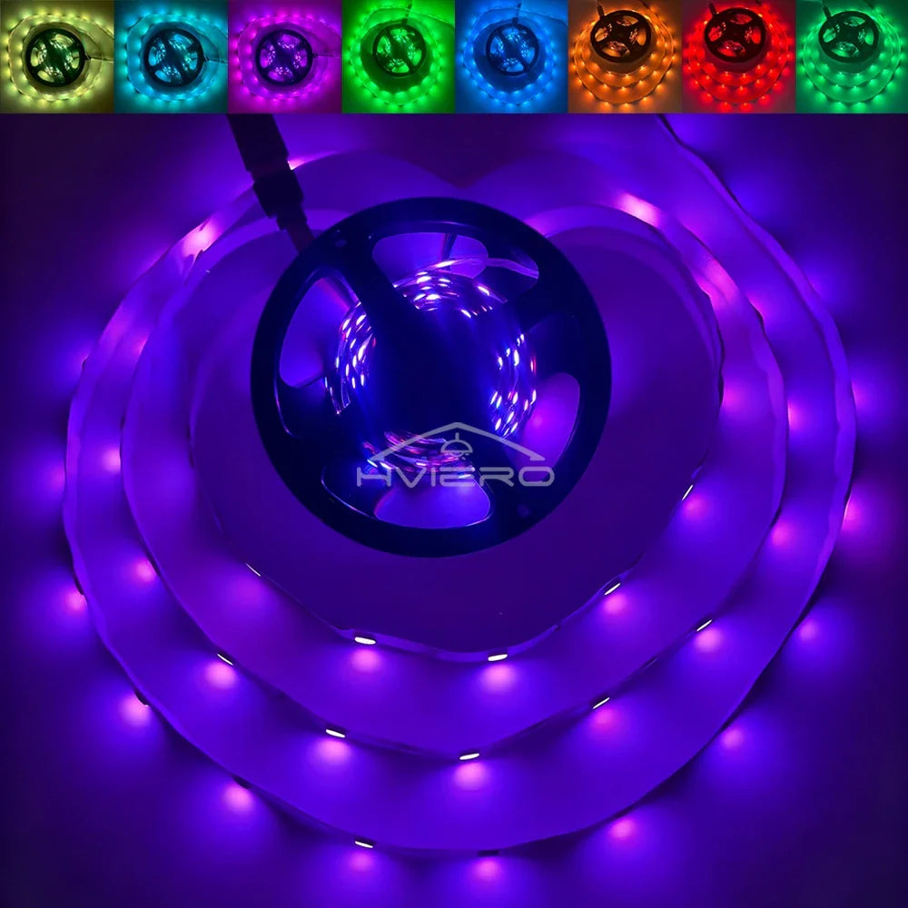 RGB LED Strip Lights SMD 5050 5M/10M DC 12V Color Changing Remote