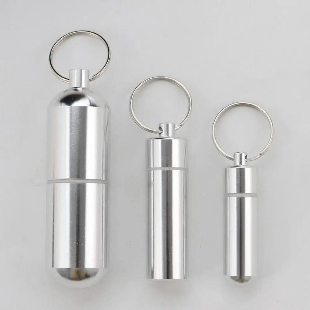 Portable Storage Medicine Box Aluminum Alloy Cotton Swab Holder Waterproof Toothpick Box Travel Camping Pill Storage Organizers Peaceful Pleasures Health and Wellness