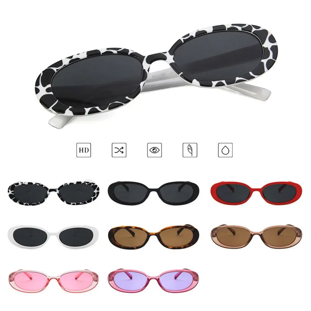 Vintage UV400 Oval Sunglasses – Women's Fashion Shades