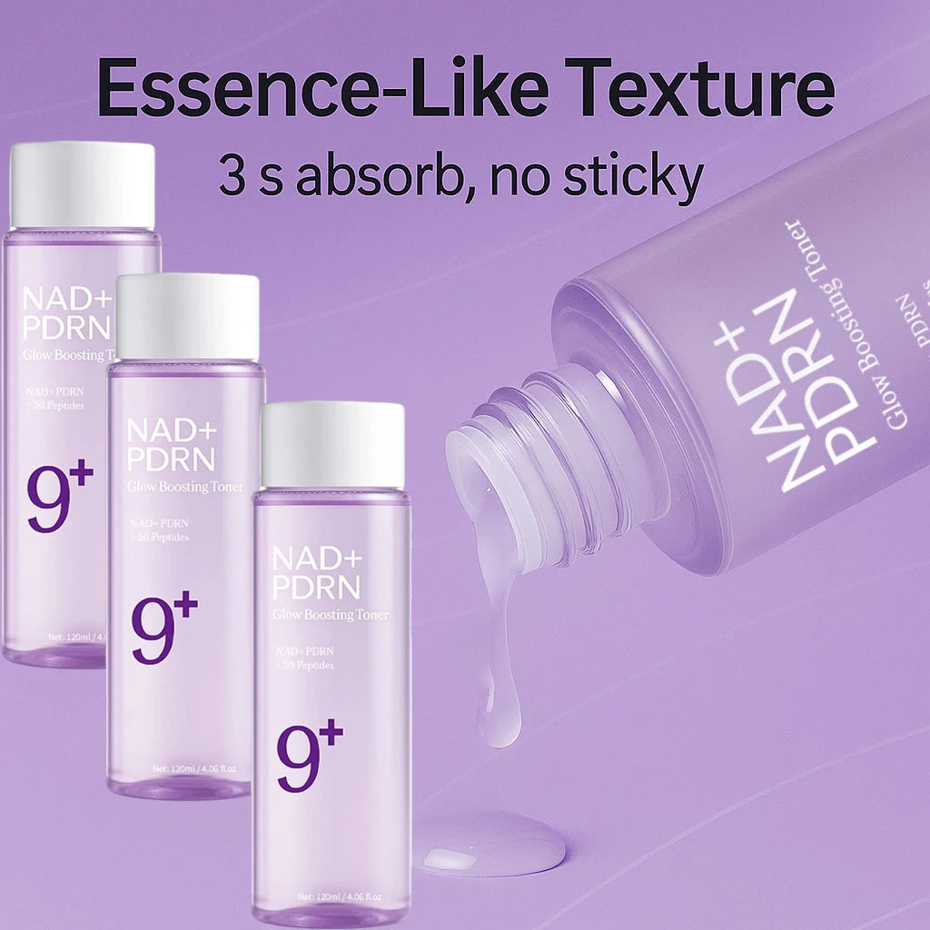 3PCS NAD+PDRN Glow Boosting Toner, Firming, Hydrating, Elasticity, Fade Fine Lines, Skincare Moisturizing Essence for Dry Skin Peaceful Pleasures Health and Wellness