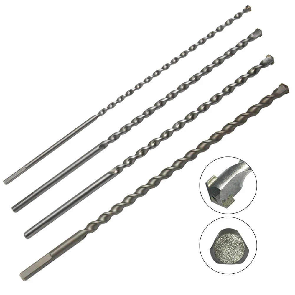 Long Masonry Concrete Impact Drill Bit Triangle Shank 6- Alloy T-wist