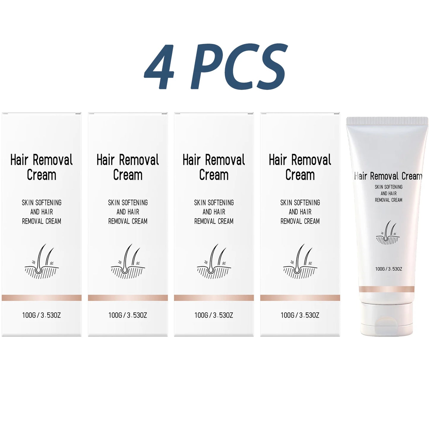 EELHOE Hair Removal Cream – Fast-Acting Depilatory Lotion 100g Hair Removal Cream Peaceful Pleasures Health and Wellness 4 x 100g Boxed