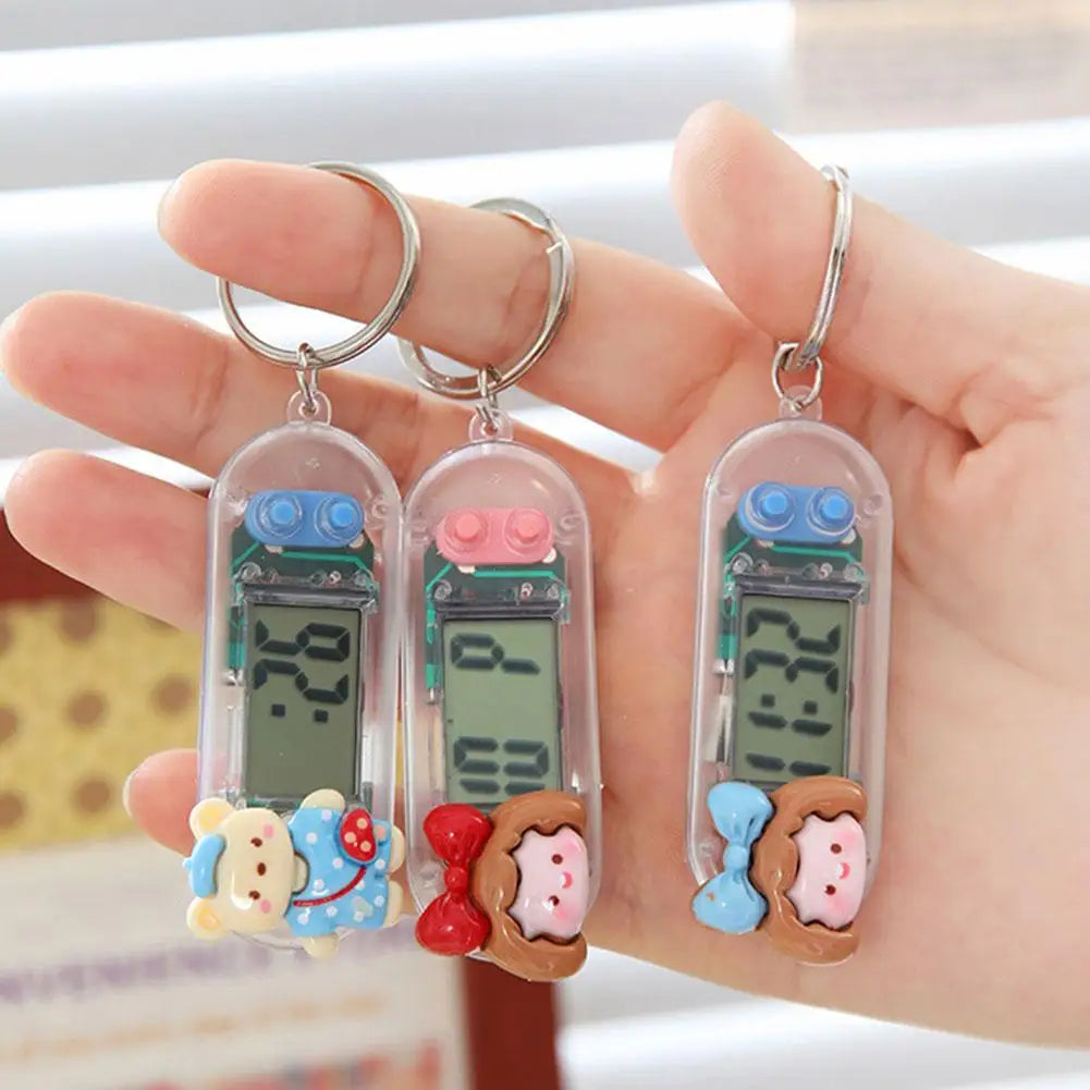 Cute Cartoon Keychain Digital Watch | Mini Silent Stopwatch