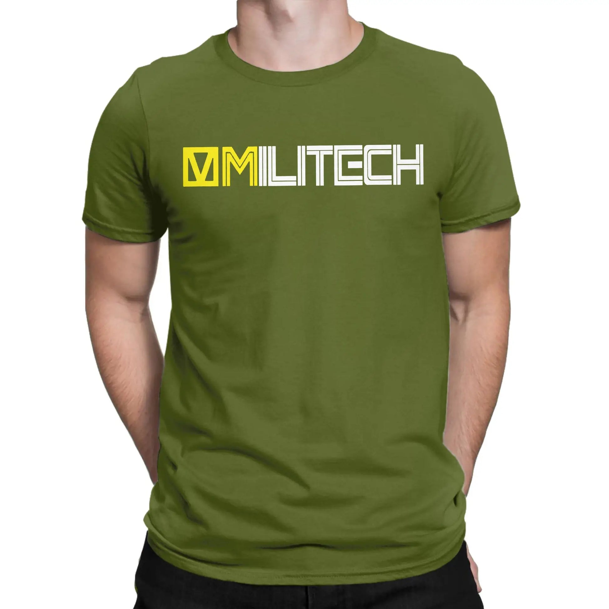 2077 T Shirt Men's Pure Cotton Vintage T-Shirt Round Collar Cyber Tech Punk Game Tees Short Sleeve Clothing 4XL 5XL Peaceful Pleasures Health and Wellness army green XXL