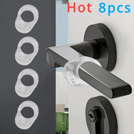 Transparent PVC Door Handle Stop Bumper Pads – 1 to 8 Pcs Door Handle Bumper Peaceful Pleasures Health and Wellness