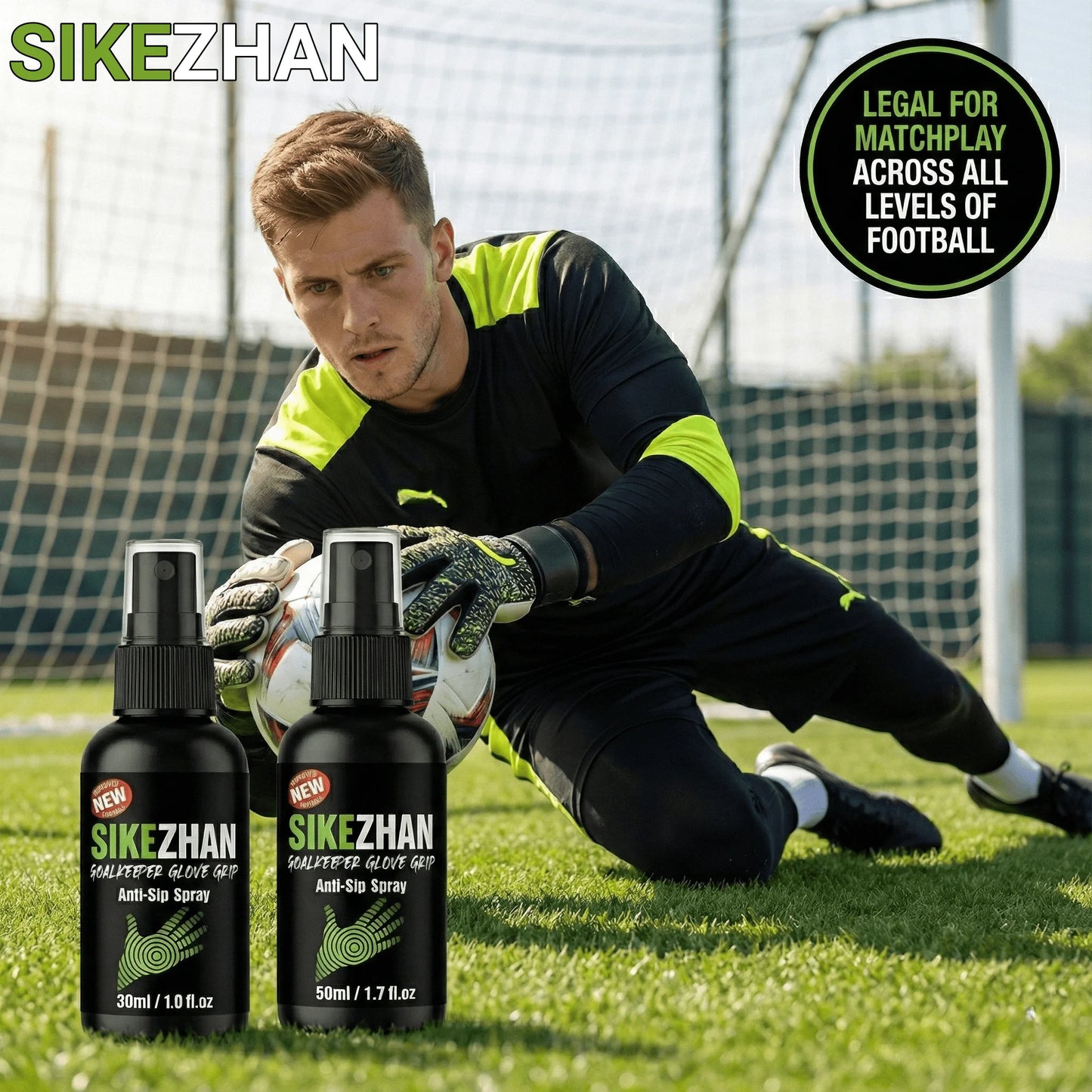 Goalkeeper Glove Grip Spray Extra Sticky for Soccer & American Football Non-Slip Tackifier Revive Old Gloves Grip Boost Glue Peaceful Pleasures Health and Wellness